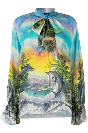 Philipp Plein Camisa con motivo hawaiano