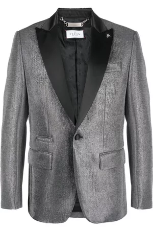 Philipp Plein Blazer con acabado metalizado
