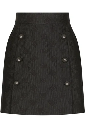 Dolce & Gabbana Minifalda con logo DG en jacquard