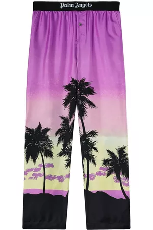 Palm Angels Pantalones rectos con atardecer estampado