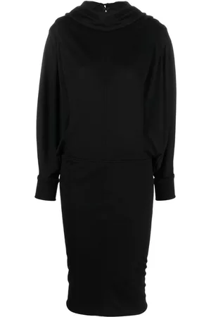 Saint Laurent Vestido corto con cuello vuelto