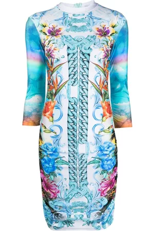 Philipp Plein Vestido corto con motivo hawaiano