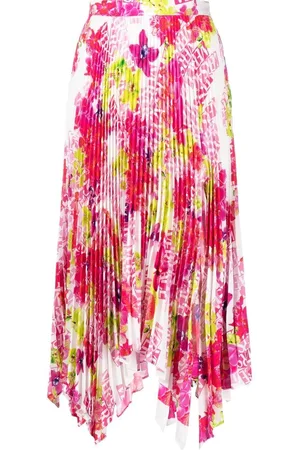 VERSACE Falda plisada con estampado floral