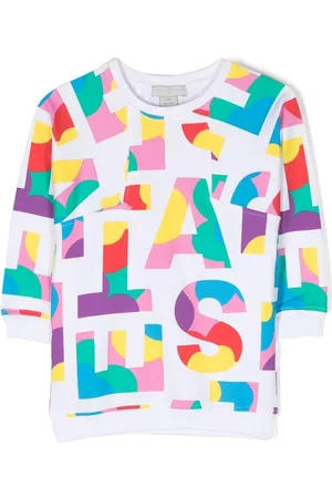 Stella McCartney Vestido tipo jersey con logo estampado