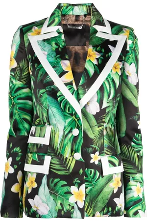 Philipp Plein Blazer con estampado floral