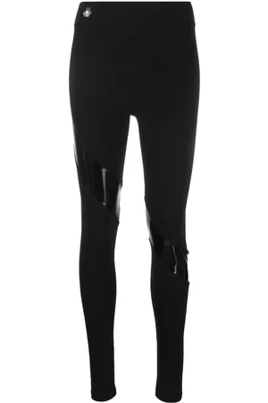 Philipp Plein Leggins stretch con detalle de franja