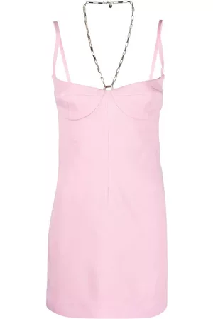 The Attico Vestido corto con cuello cuadrado