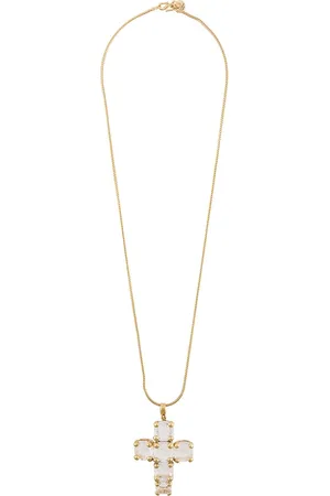 Goossens Collar con colgante de crucifijo con aplique