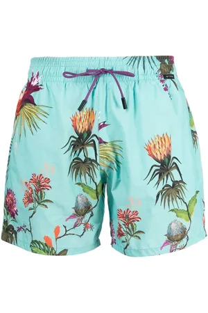 Etro Bañador con estampado floral y cordones