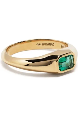 Lizzie Mandler Anillo en oro amarillo de 18kt con esmeraldas