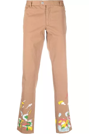 Philipp Plein Pantalones chinos con efecto de salpicadura de pintura