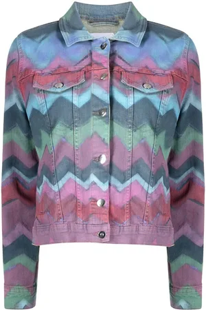 Madison.Maison Chaqueta vaquera con estampado en zigzag