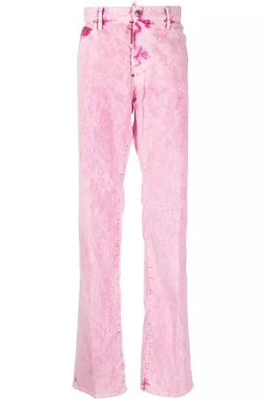 Dsquared2 Pantalones rectos con motivo tie-dye