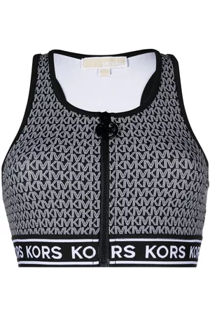 Michael Kors Top de bikini con monograma estampado