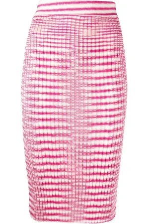 Missoni Falda de punto de canalé a rayas