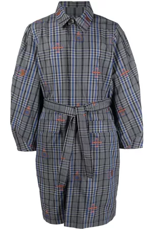 HENRIK VIBSKOV Abrigo camisero a cuadros