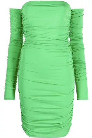 The Andamane Vestido drapeado con hombros descubiertos