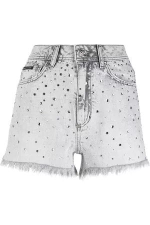 Philipp Plein Pantalones vaqueros cortos deshilachados