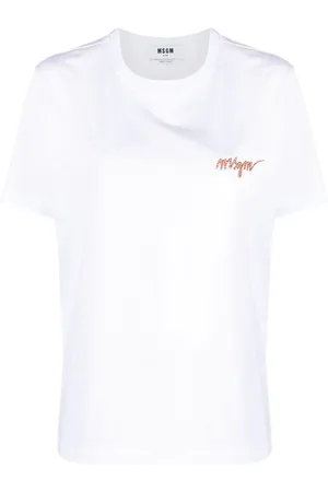 Msgm Camiseta con logo bordado