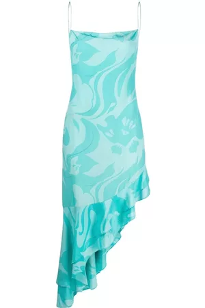 Etro Vestido midi asimétrico con motivo floral