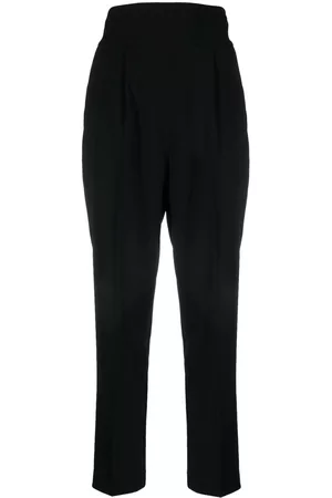 Pantalones cintura alta tiro alto color negro para mujer |