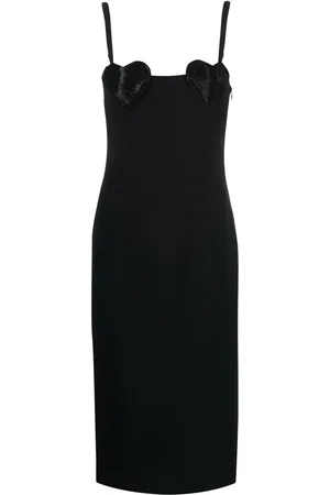 BLUMARINE Vestido midi tubo con aplique de corazón