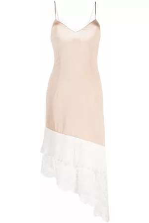 Vetements Slip dress asimétrico con panel de encaje
