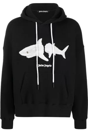 Palm Angels Sudadera White Shark con capucha