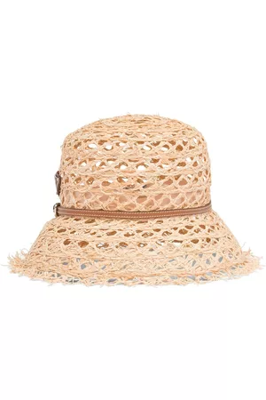Prada Sombrero de verano con placa del logo
