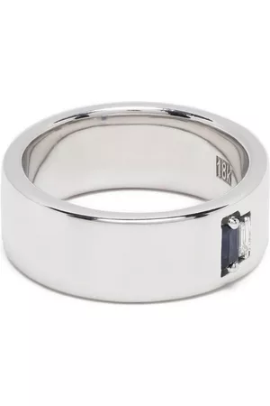 Suzanne Kalan Anillo en oro blanco de 18kt con diamantes y zafiros