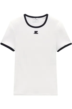 Courrèges Camiseta Bumpy con diseño en contraste