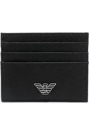 Emporio Armani Tarjetero con placa del logo