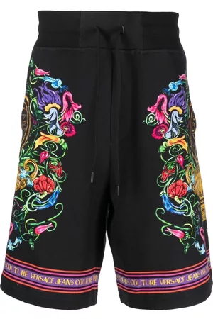 VERSACE Pantalones cortos de chándal con motivo abstracto