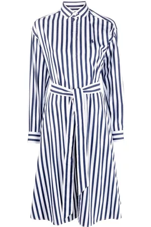 Ralph Lauren Vestido camisero a rayas