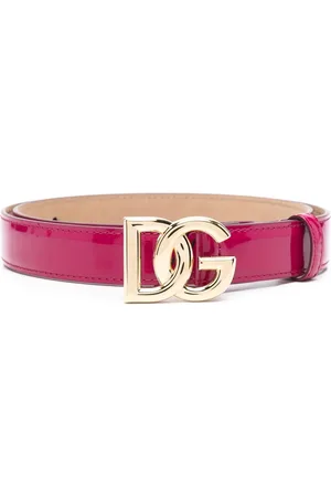 Dolce & Gabbana Cinturón de charol con hebilla del logo