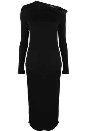 VERSACE Vestido midi de manga larga