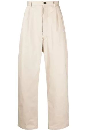 MARCELO BURLON Pantalones de vestir con logo bordado