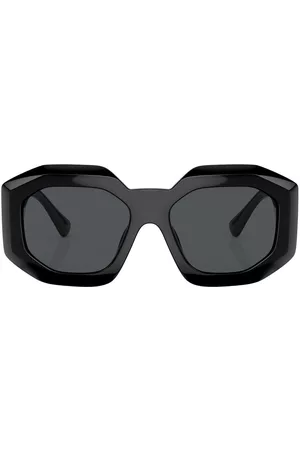 VERSACE Gafas de sol con placa Medusa y montura geométrica