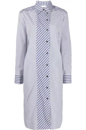 Ganni Vestido camisero a rayas