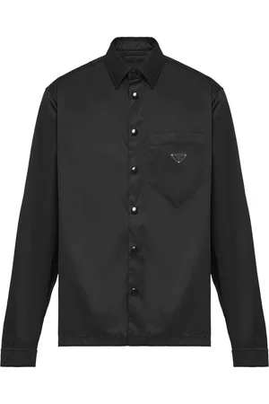 Prada Camisa de Re-Nylon con logo triangular