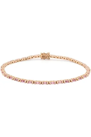 Suzanne Kalan Pulsera Linear en oro de 18 ct con zafiro