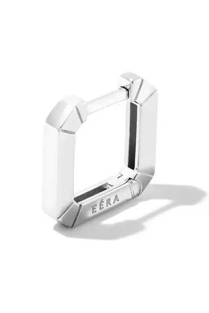 Eera Pendiente de aro Mini Square en oro blanco de 18kt