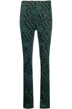 Atlein Pantalones acampanados con estampado de piel de serpiente