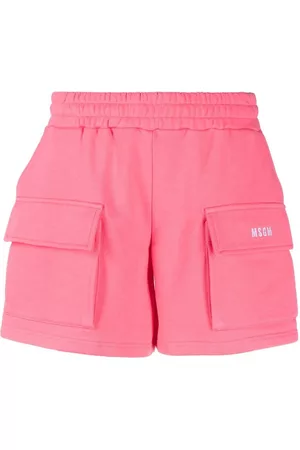 Msgm Pantalones cortos de chándal con logo bordado