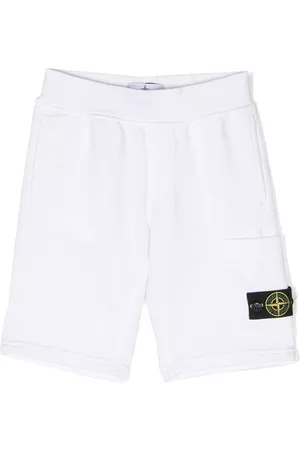 Stone Island Pantalones cortos de chándal con distintivo Compass