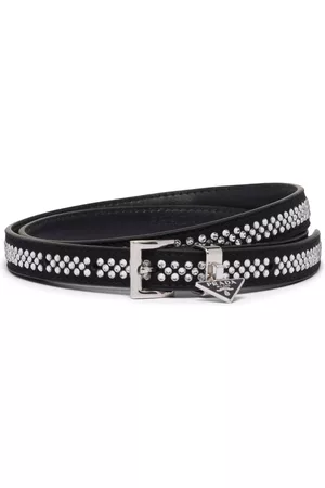 Prada Cinturón fino con apliques en cristal