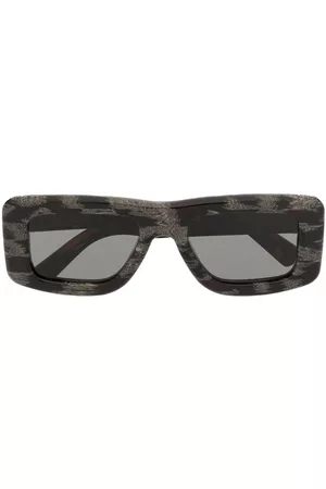 Retrosuperfuture Gafas de sol rectangulares con efecto de carey