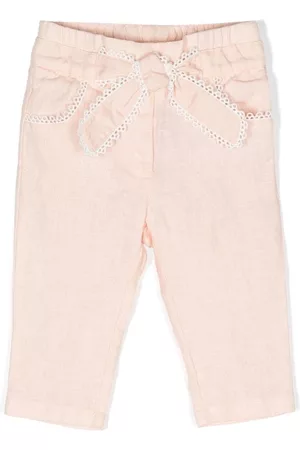 Chloé Pantalones rectos con cintura lazada