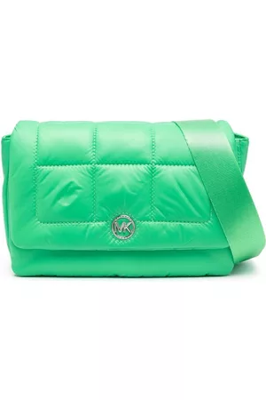 Michael Kors Bandolera acolchada con placa del logo