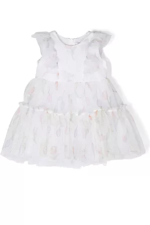 MONNALISA Vestido de tul con estampado floral